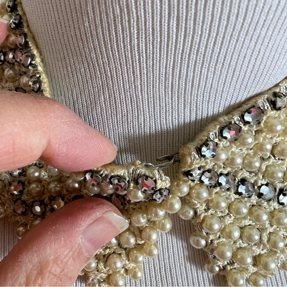 Vintage Pearl Rhinestone Collar Costume Theater - Picture 5 of 5